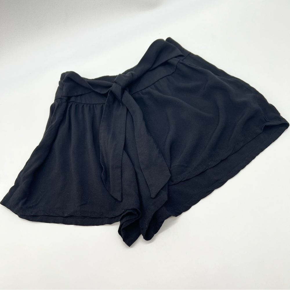 Maurices Black Tie-Front Shorts - Picture 3 of 5